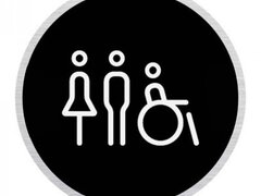 Semne de usa pentru toaleta comuna si persoana cu handicap